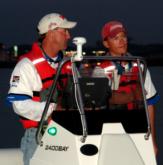Tommy Ramzinsky and Todd Adams, leaders by 3 1/2 pounds, are poised to take their second FLW Redfish Series title in as many tournaments.