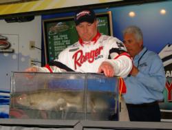 Pro Scott Steil sits in ninth place with a three-day total weight of 54 pounds, 13 ounces.