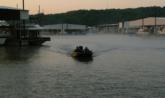 A Stren Series angler makes his way to boat check before the start of day two on Lake Texoma.