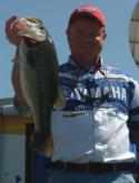 Mark Rose displays the 6-pounder that earned him day-one big-bass honors.