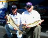 Pro Mitchell Jerowski and Gary Engberg caught five walleyes on day one that weighed 23 pounds, 6 ounces. Each angler starts day two in second place in their respective divisions.