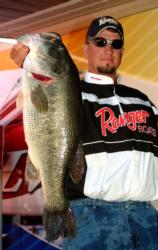 Shawn Milligan of Roseville, Calif., earned $725 for the Snicker's Big Bass award in the Pro Division thanks to this 11-pound, 7-ounce largemouth bass.