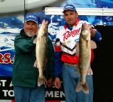 Local pro Scott Allar and co-angler Mark Fling boated five walleyes Thursday that weighed 19 pounds, 15 ounces.