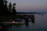 Stren Series Central Division anglers patiently wait for the day-one takeoff on Sam Rayburn to ensue.