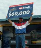 Pro Troy Sand earned $60,000 for his victory on Devils Lake.