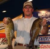 Eddie Griggs leads the top 10 co-anglers with an opening-round catch of 28 pounds, 7 ounces.