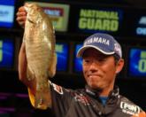 In seventh is two-time winner Shinichi Fukae with a day-three limit weighing 14 pounds, 7 ounces.
