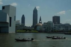 Stren Series boaters return to downtown Cleveland for weigh-in.