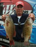Co-angler points leader Ron Fabiszak put himself in a good position on day one by bringing in 20 pounds, 13 ounces, good for fourth.