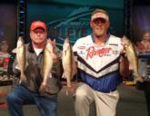 Pro Richard Nascak and co-angler Dewey Watson caught a five-walleye limit Thursday weighing 13 pounds, 12 ounces.