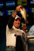 Co-angler Monte Knight shows off his winning fish