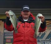 David Fritts finished day one on Lewis Smith Lake in fourth place on the pro side.