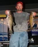 Aaron Fahnestock of Enterprise, Ala., leads the Co-angler Division with the only co-angler limit weighing 9 pounds, 9 ounces.