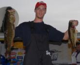 Austin Spurlin of Fayetteville, Ga., leads the Co-angler Division of Stren Series event on Okeechobee with a two-day total of 26-15.
