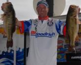 Pro Chad Grigsby of Maple Grove, Minn., caught 21-5 today to move into second place.