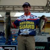 Jonathan Newton is tied for fourth place in the Pro Division at the season-opening FLW Series event on Lake Okeechobee.