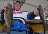 Pro Tim Farley of Lula, Ga., is in third place with a two-day total of 27-02.