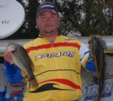 Pro David Lowery of Milledgeville, Ga., took a brief hiatus from the top 10 yesterday but rebounded with a 14-pound catch today to put him in fourth place with a three-day total of 32 pounds, 4 ounces.