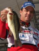 Pro Jay Yelas of Tyler, Texas, caught another solid limit, 9-10, and moved into third place with 29 pounds even.