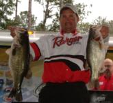 Stephen Johnston fished a Sebile to land in second place with 18 pounds, 8 ounces.