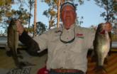 Travis Darley ended the day as the No. 2 co-angler with a limit weighing 14-15.
