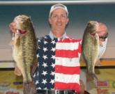 Kerry Barnett leads the Co-angler Division by more than 4 pounds with a two-day total weight of 32 pounds, 6 ounces.