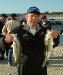 Ken Murphy is third among the co-anglers with a two-day total of 14-3.