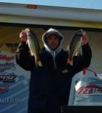 Michael Waltrip finished day two on Bull Shoals in second place among the co-anglers.