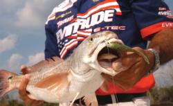 C.A. Richardson likes to cast a jighead and soft jerkbait to deeper structures to find fish during a dead tide.