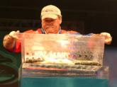 Runner-up co-angler Ronald Herbert Jr. weighs in the only co-angler limit.