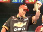 Day-one and day-two co-angler leader David Andrews fell to third with a three-day total of 26-6.