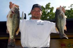Co-angler Kyle Clement of Anderson, Calif., busted yet another 21-pound-plus sack Friday and maintained his lead with a three-day weight of 63 pounds, 1 ounce.
