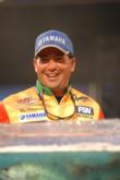 Gain pro Vic Vatalaro of Kent, Ohio, is in fourth place with five bass weighing 10 pounds, 13 ounces.