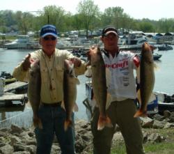 Richard Franklin and Jack Ellenbecker caught five walleyes Thursday that weighed 30 pounds, 5 ounces.
