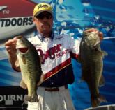 Bob Brown of Logandale, Nev., leads the Co-angler Division with five bass weighing 25-3.