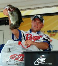 Brandon Hunter from Benton, Ky., earned $119 for the Snickers Big Bass award in the Co-angler Division thanks to a 5-pound, 5-ounce bass.