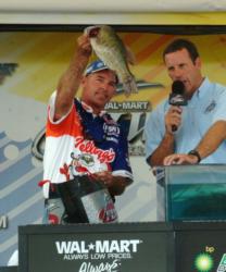 Pro Clark Wendlandt finished the event in fourth place with a three-day total of 15 bass weighing 51 pounds, 13 ounces.