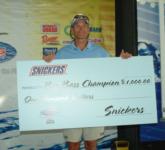 Co-angler Mark Oakley finished fifth and won the Snickers Big Bass Award.