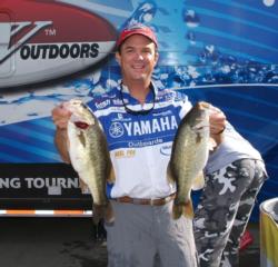 Pro Jay Yelas is eighth after two days of FLW Series competition on Clear Lake.