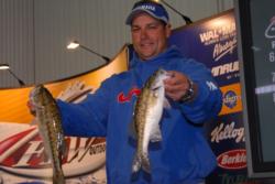 Day one leader, Greg Bohannan of Rogers, Ark., slid back to fourth place today with a 6-pound, 11-ounce catch, which gave him a two-day total of 18 pounds, 12 ounces.