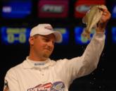 Finishing in second place was co-angler Josh Clark of Horton, Mich., who reeled in a limit weighing 5 pounds, 7 ounces today, giving him a finish worth $11,000.