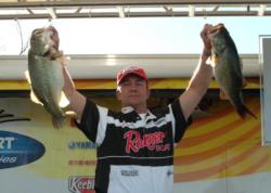 Frank Divis leads the Co-angler Division after catching a five-bass limit on day one that weighed 23 pounds, 1 ounce.