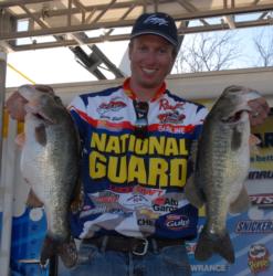 National Guard pro Brent Ehrler went ahead of Art Ferguson on day two with this 23-pound, 4 ounce catch. 