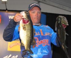Robert Sherry of St. Charles, Ill., worked both Toho and Kissimmee for his five bass limit weighing 21 pounds, 12 ounces for third place after day one.
