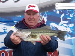 Co-angler Lawrence Bean secured his fourth-place spot on the strength of his 3-pound, 4-ounce bass - the day