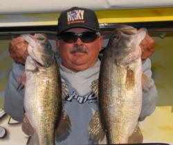 Steve Stewart of Donalsonville, Ga., brought in five bass for 19 pounds, 9 ounces to start the Eufaula event in second place.