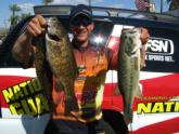 Leading the California team on day one of the TBF Western Divisional on Lake Havasu is Troy Lindner with 13-11.