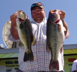 Bucking the trend of shallow fishing, second place pro Philip Garcia caught his bass in 15-30 feet of water.