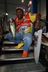 A color coordinated pair of Crocs matched well with co-angler Tyrone Phillips