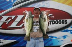 In third place, Robert Robinson of Mobile, Ala. stayed active and caught fish all day.